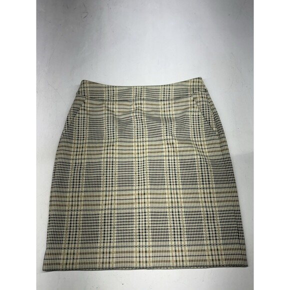 Cabi Skirt Suit Twill Check Plaid Beige Tan Jacket Size M Skirt Size 8 Corporate - Picture 7 of 14
